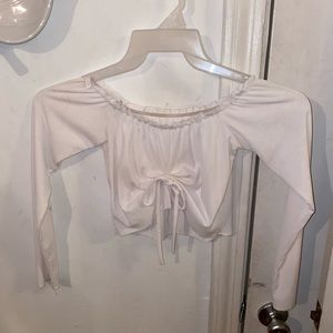 Off shoulder crop top